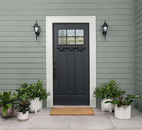 Exterior home painted front door