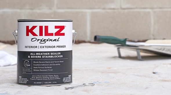 Kilz Exterior Primer set on job site