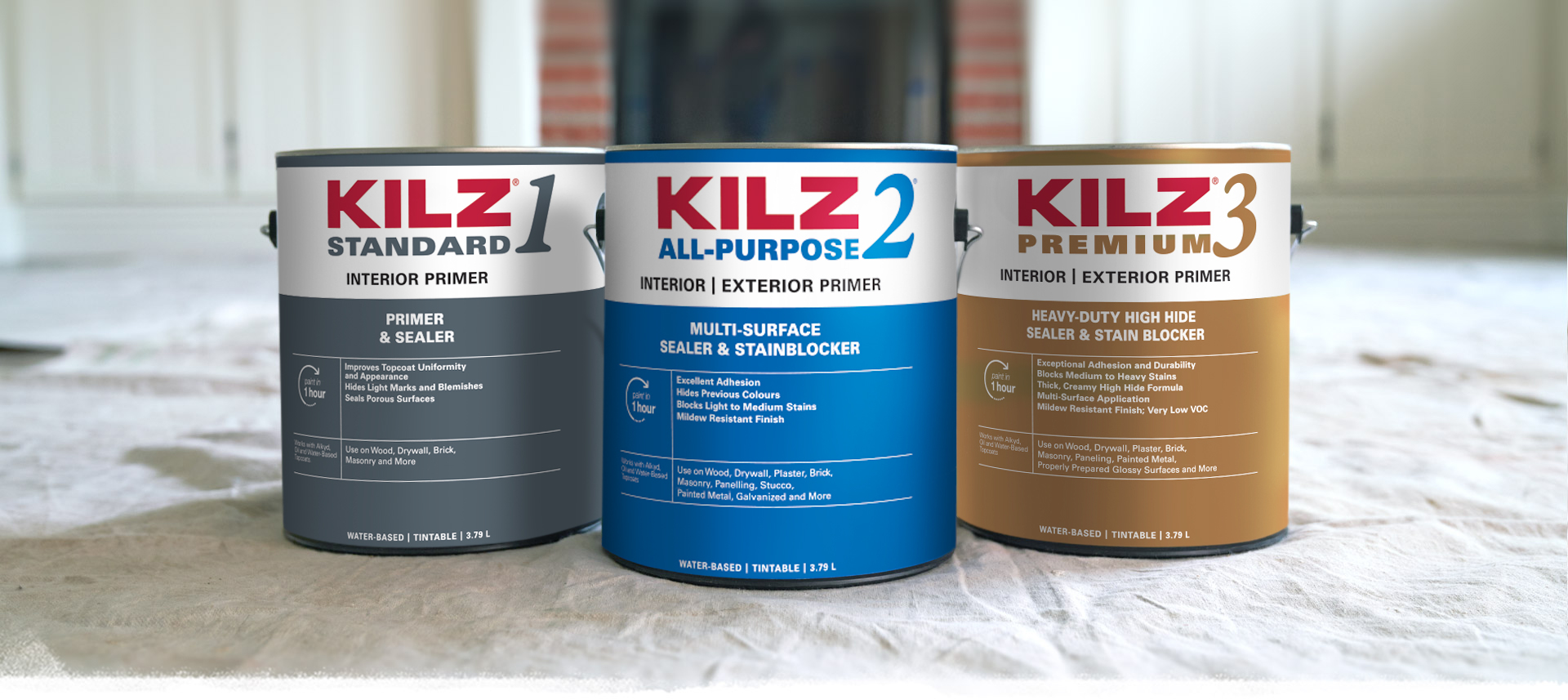 KILZ® Primers, Paints, Wood Care &amp; Concrete Stains