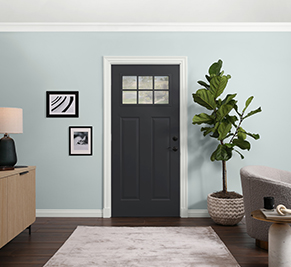 Image of an interior front door and entryway