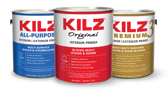 Various Kilz primer cans