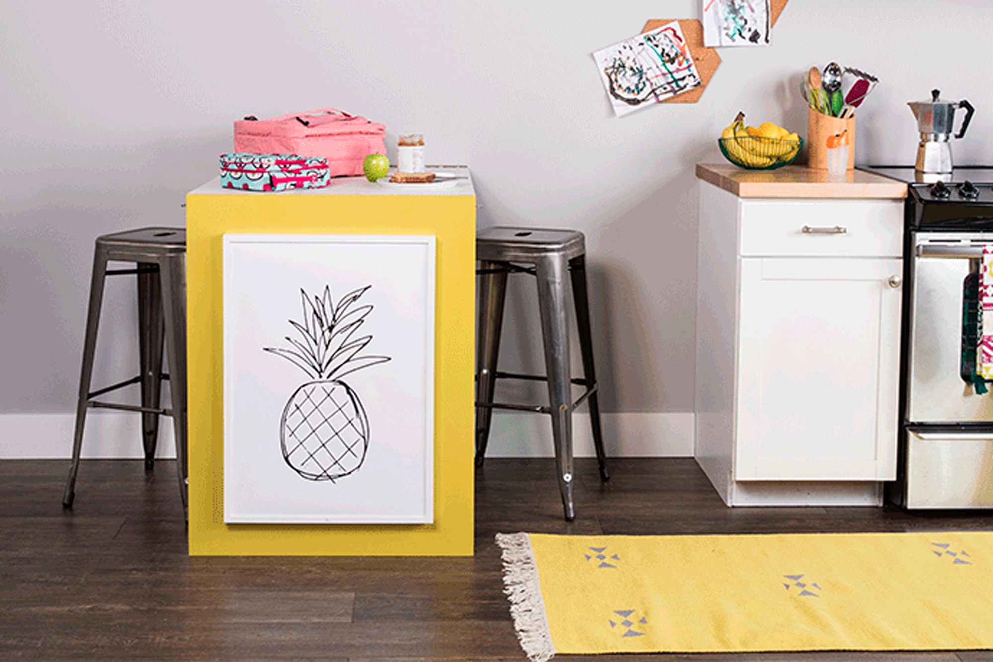 Murphy table in a kitchen space