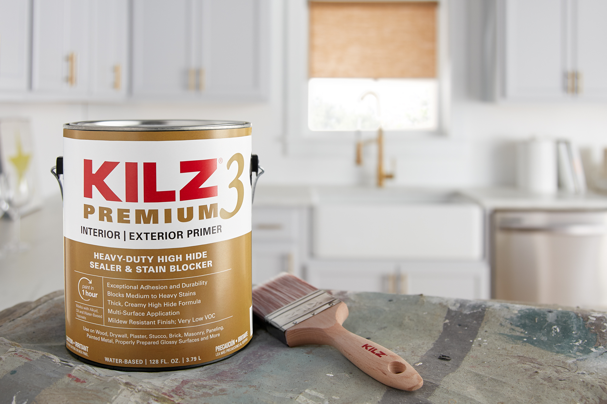 KILZ 3 in a white kitchen
