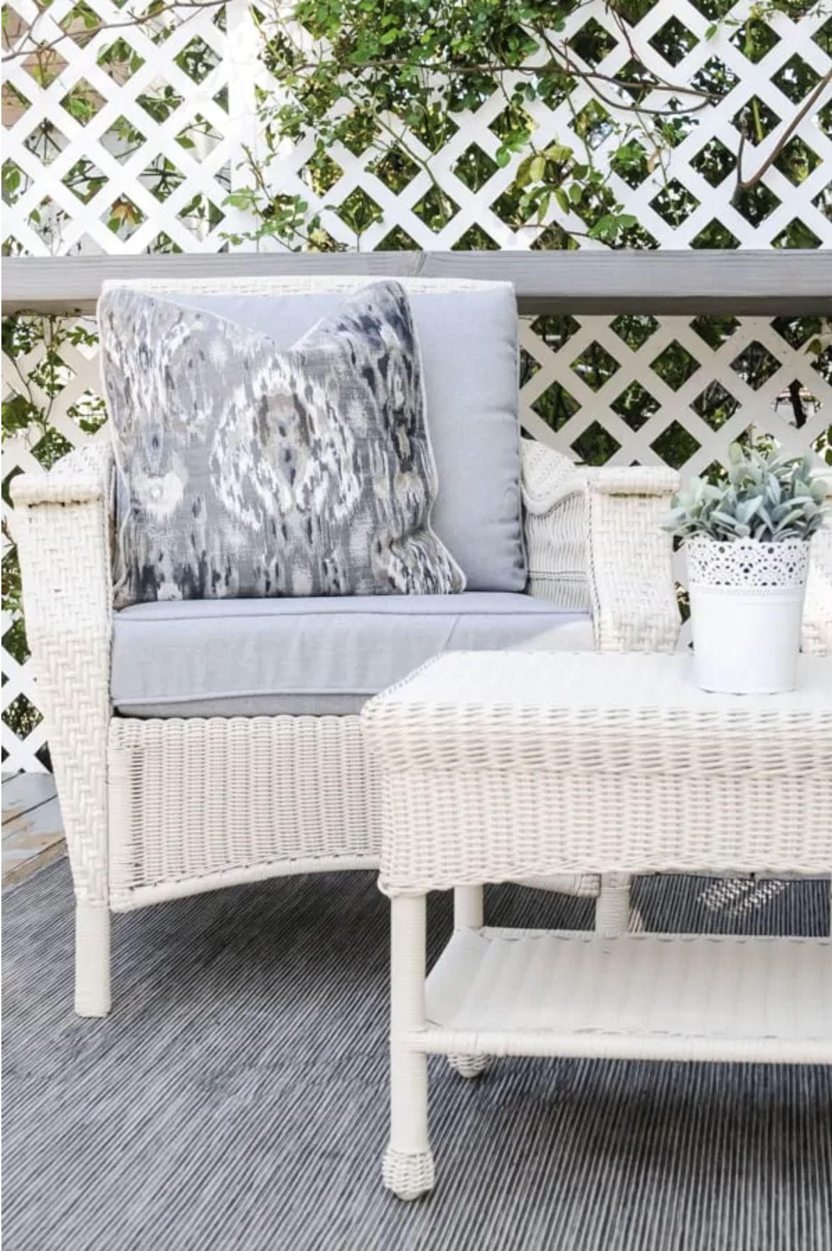 White patio furniture