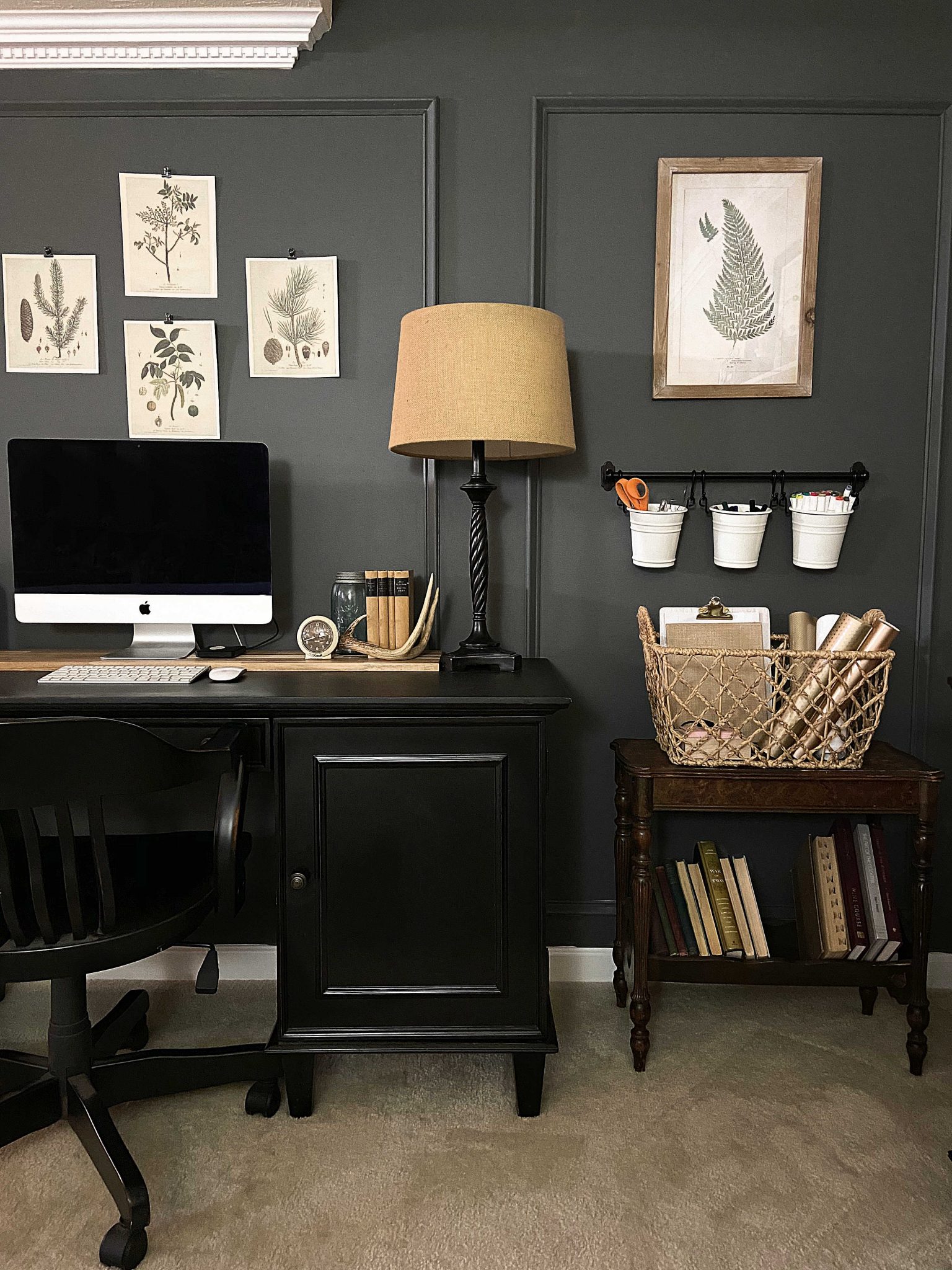 Easy office accent wall