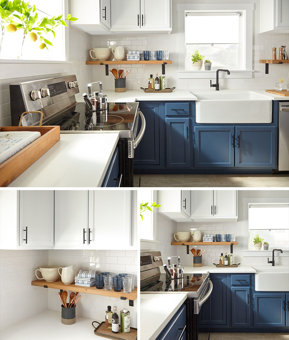 Modern Blue Farmhouse Kitchen The Perfect Finish Blog By Kilz
