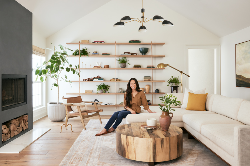 Joanna Gaines in living room