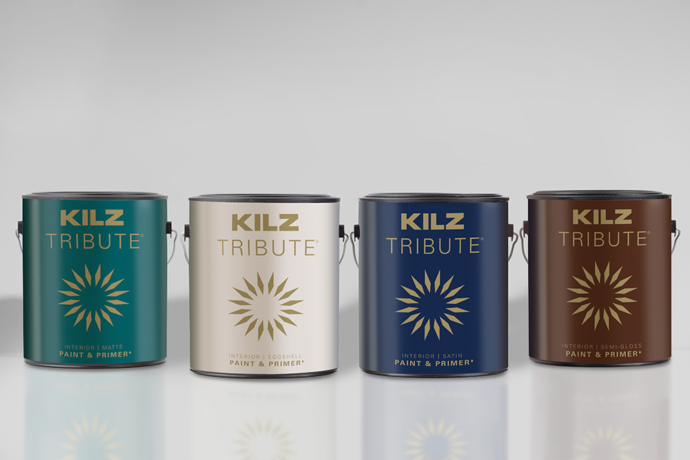 Image of full sheen offering with KILZ Tribute paint