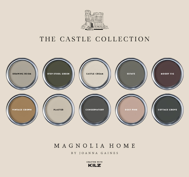 Image of Castle Collection color palette from Magnolia Home by Joanna Gaines® Paint
